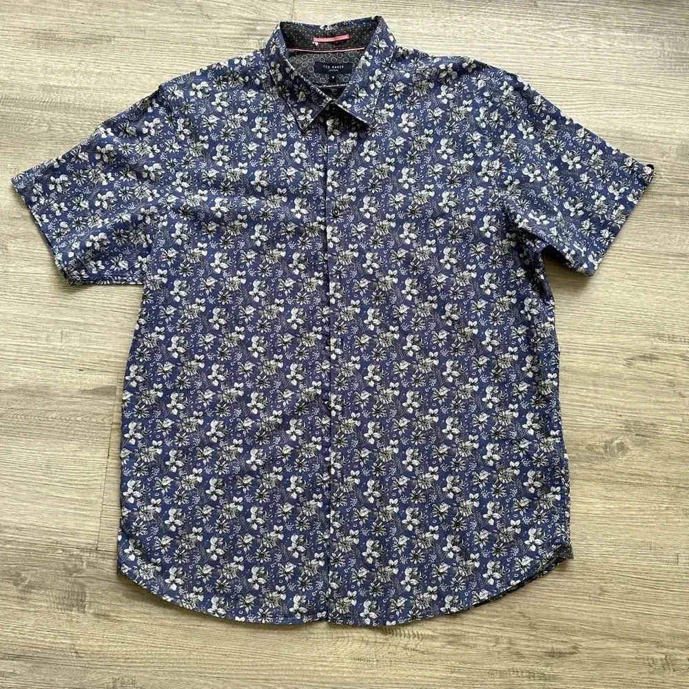 Ted Baker button down shirt Sz 6 vacation resort beach 🏖️ 🏝️